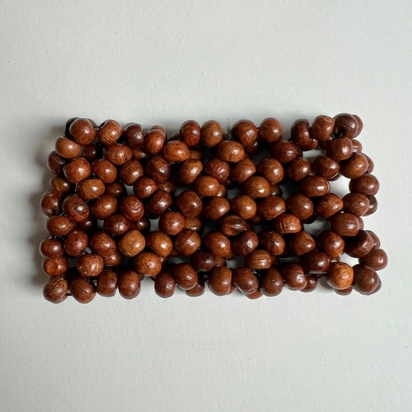 Iridescent Seashell and Wooden Bangle Bracelet Set 3/$12 - Picture 3 of 4